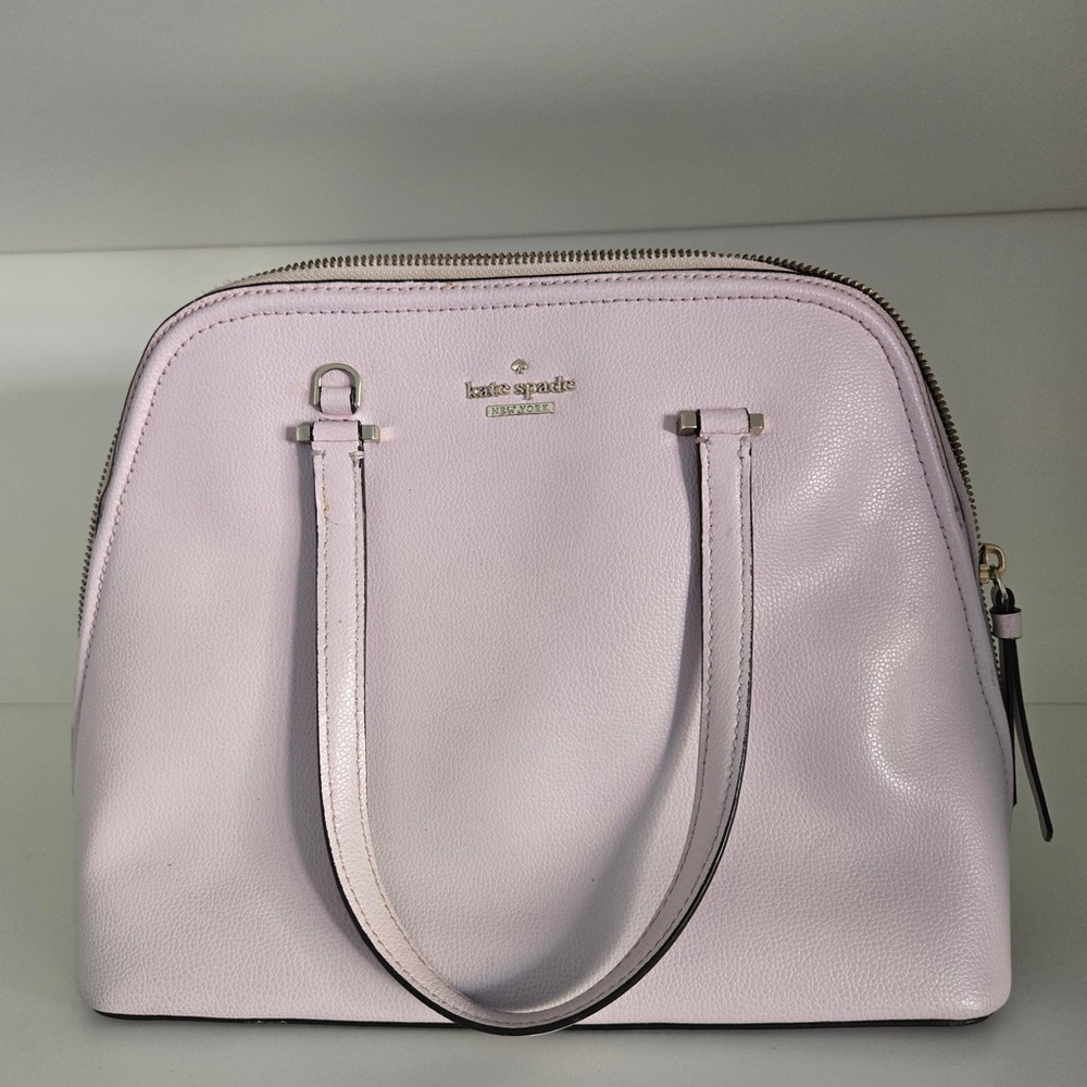 Kate Spade | Medium Dome-Blush Pink Pebbled Leather Satchel Top Handle Purse